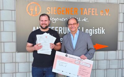 Insgesamt 7.000 Euro spendete der Lionsclub Siegen der Siegener Tafel e.V.